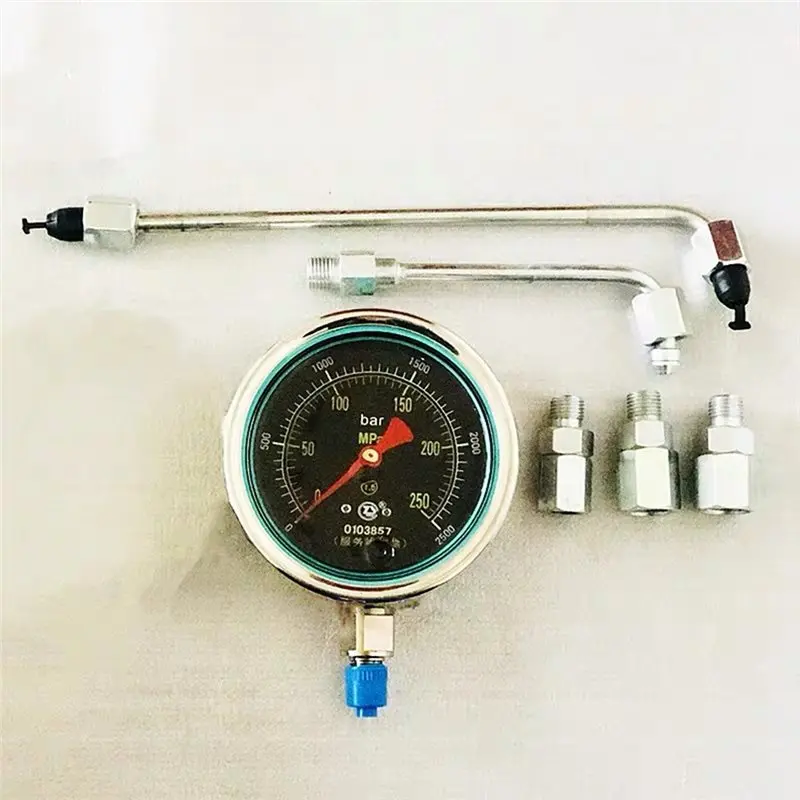 플런저 압력 테스트 게이지 250Mpa 2500Bar 커먼 레일 펌프 압력 측정기 도구 세트