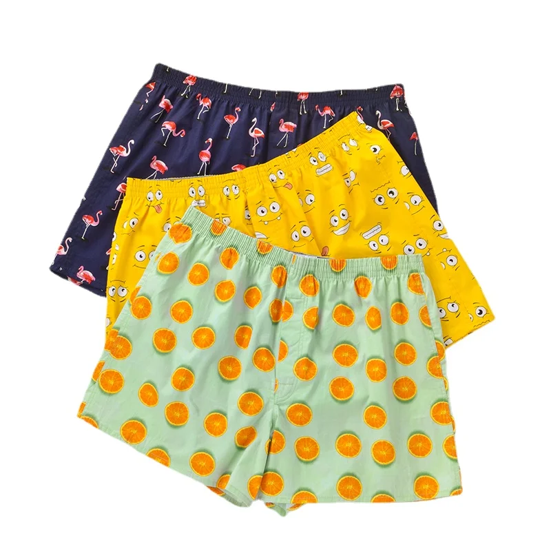 

M-XL Mens Underwear Boxers Shorts Boxershorts Men Cotton Sleep Underpants Printed Loose Comfortable Homewear Panties Underwear