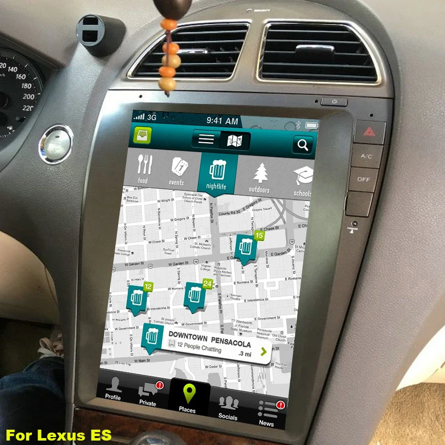 12.8&quot Tesla Style Android 10.0 Car Radio For Lexus ES ES240 ES300 ES330 ES350 Dvd Player Stereo Auto GPS Navigation 4G BT |