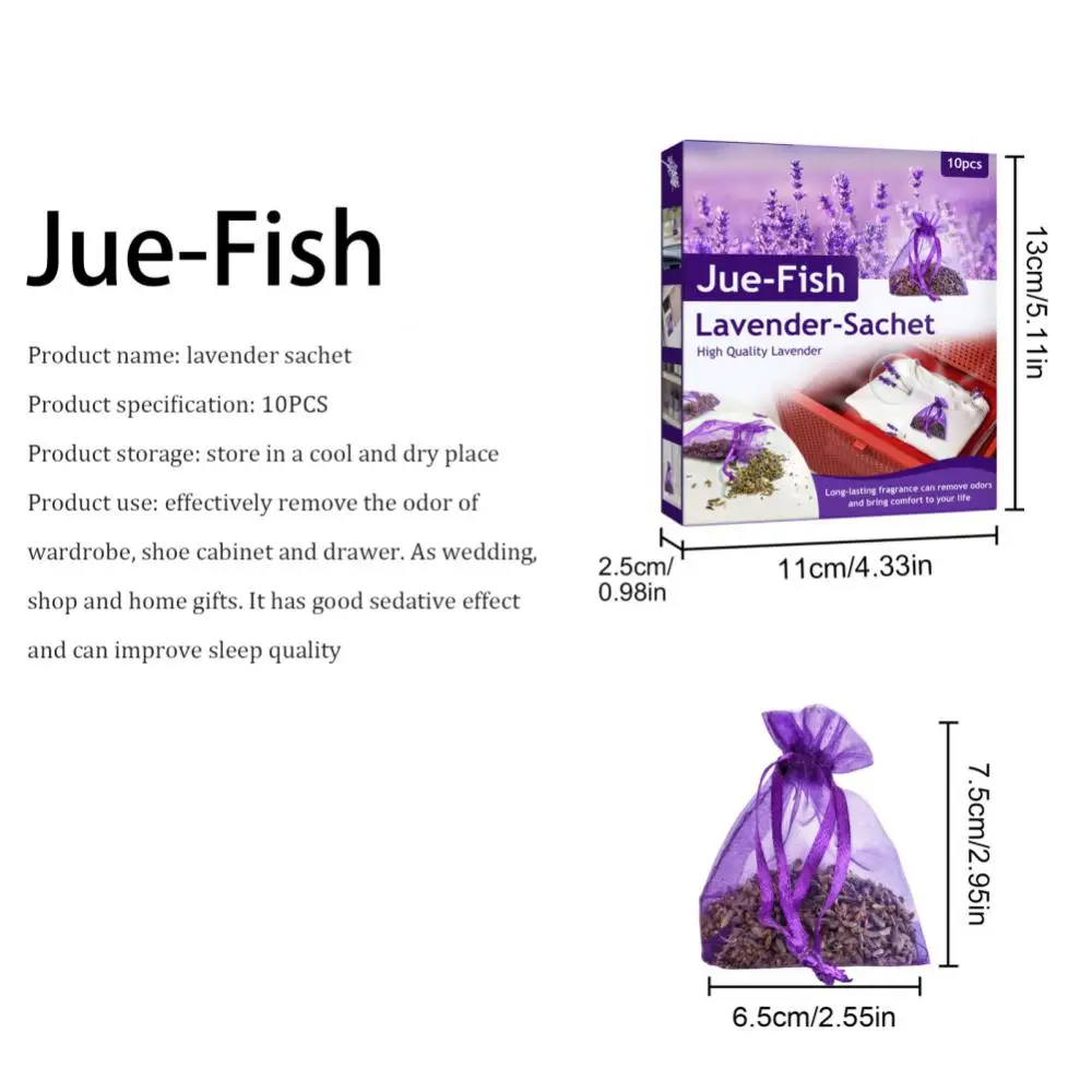 10PCS/Box Aromatherapy Bag Anti-pest Air Lavender Wardrobe Closet Car Hanging Fragrant Sachet Air Freshener Home Scents deodorant sachet bags fragrance bags