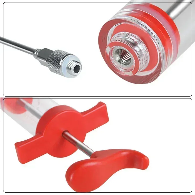 Food Grade Stainless Steel Needles Spice Syringe Set for BBQ Meat 30ml