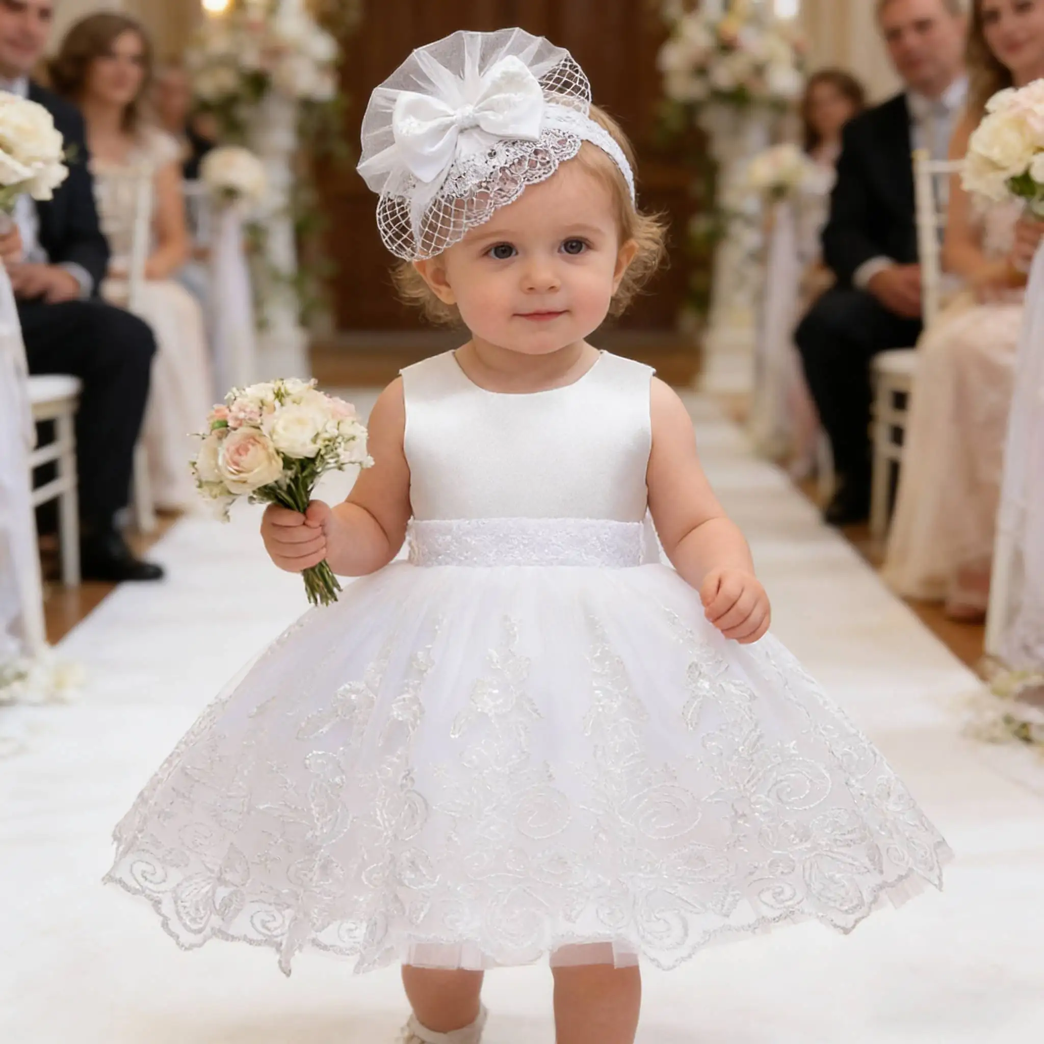 White Baby Baptism Dress 1