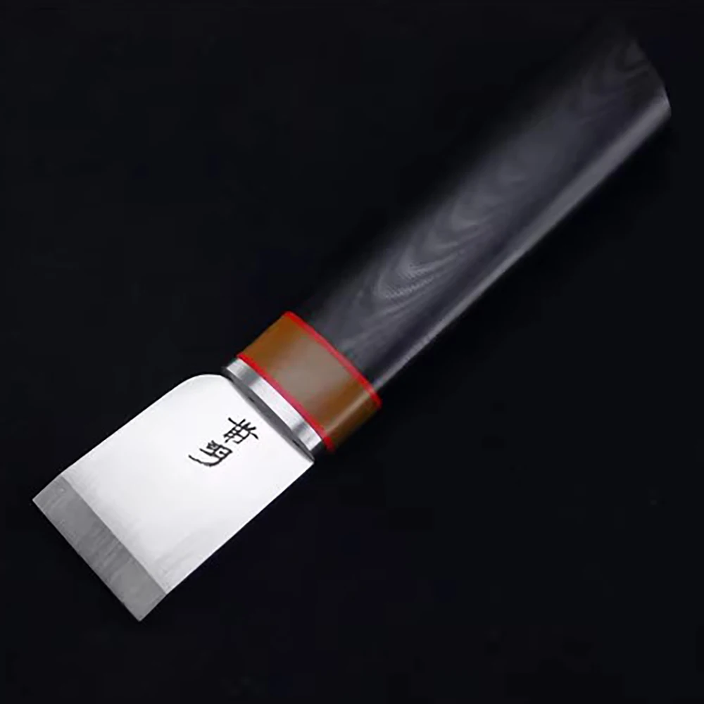 

QIANYU M390 Steel Leather Cutting Knife With G10 Handle Japanese Style DIY Leathercraft High-End HRC60 Cutter 30MM Blade Width