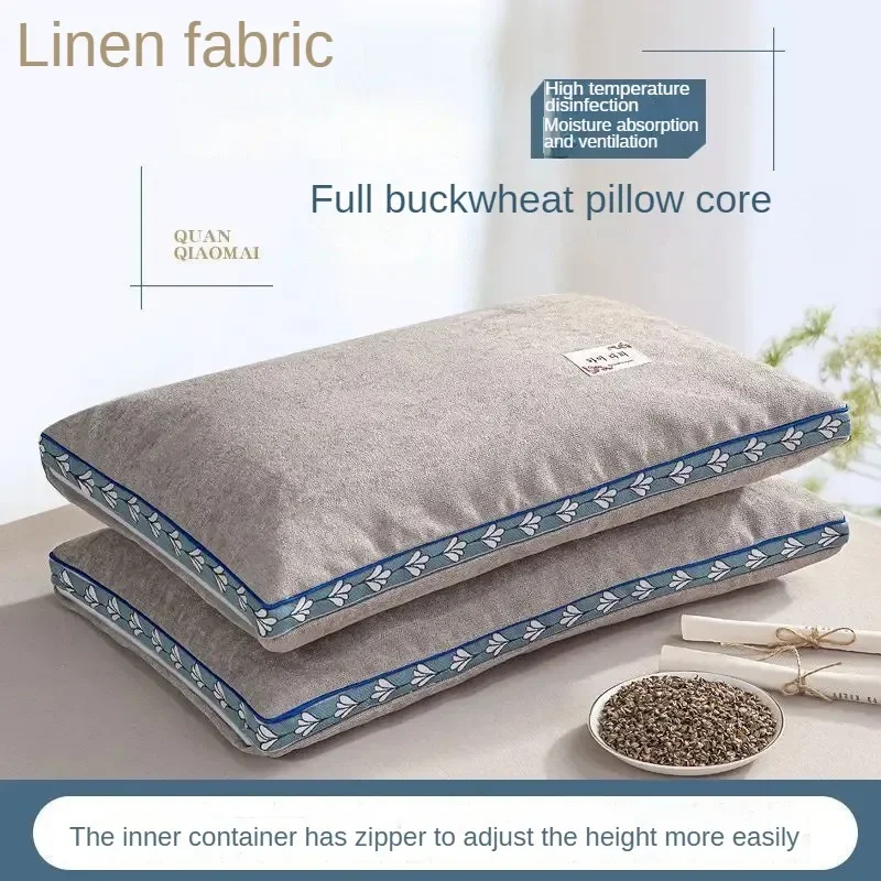 Pure buckwheat husk pillow cervical pillow adult cervical pillow 2