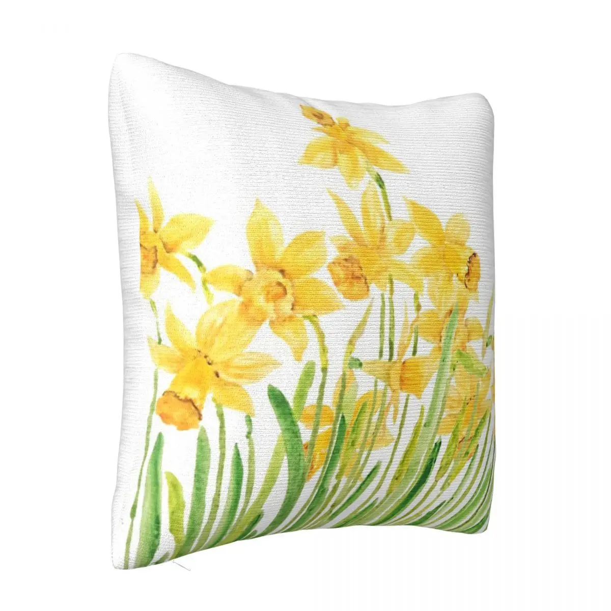 Hand Painted Yellow Daffodils Field Cushion Body Pillow Anime Cushion Cover 45*45 Pillow Case Pillow Cover 2