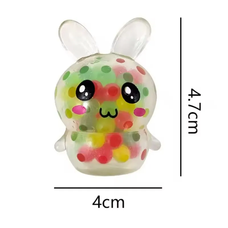 Easter Squishy Bunny Stress Balls Stress Relief Fidget Toy Kids Birthday Party Favors Colorful Rabbit for Easter Basket Stuffers