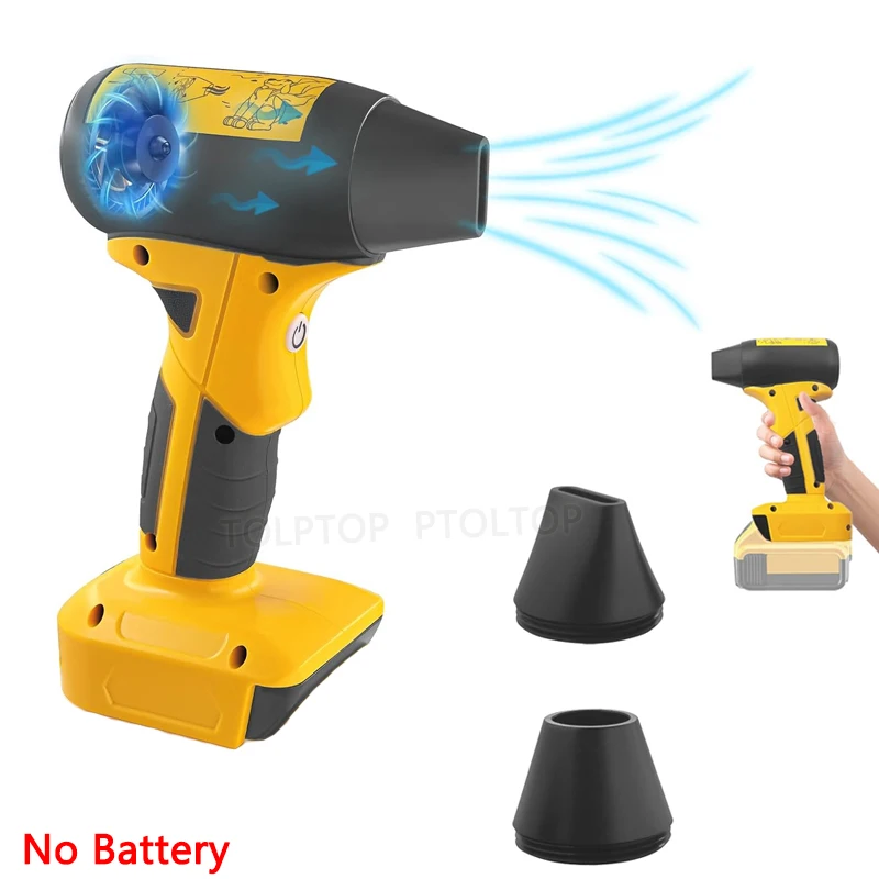 JJFX Compressed Turbo Blower For Dewalt 20V Battery, Jet Fan 4-Speed
