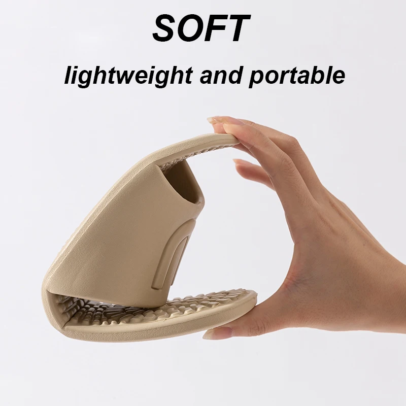 Lightweight Travel Slippers Women 2025 Summer Open Toe Soft Eva Bathroom Slides Woman Comfort Casual Non-Slip Flip Flops Ladies 2