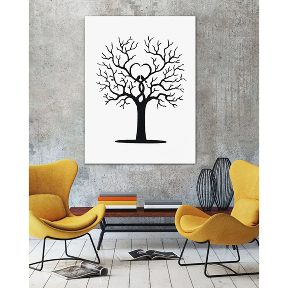 40 X Wedding Guestbook for Communion Footprints Tree Box of Life Birthday Fingerprint