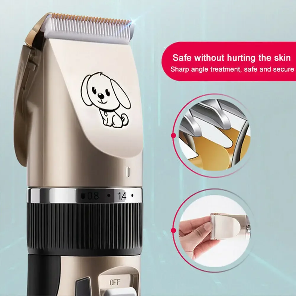 Electrical Pet Hair Trimmer Rechargeable Low Noise Dog Cat Hair Clippers Kit Cutter Machine Grooming Shaver Scissor