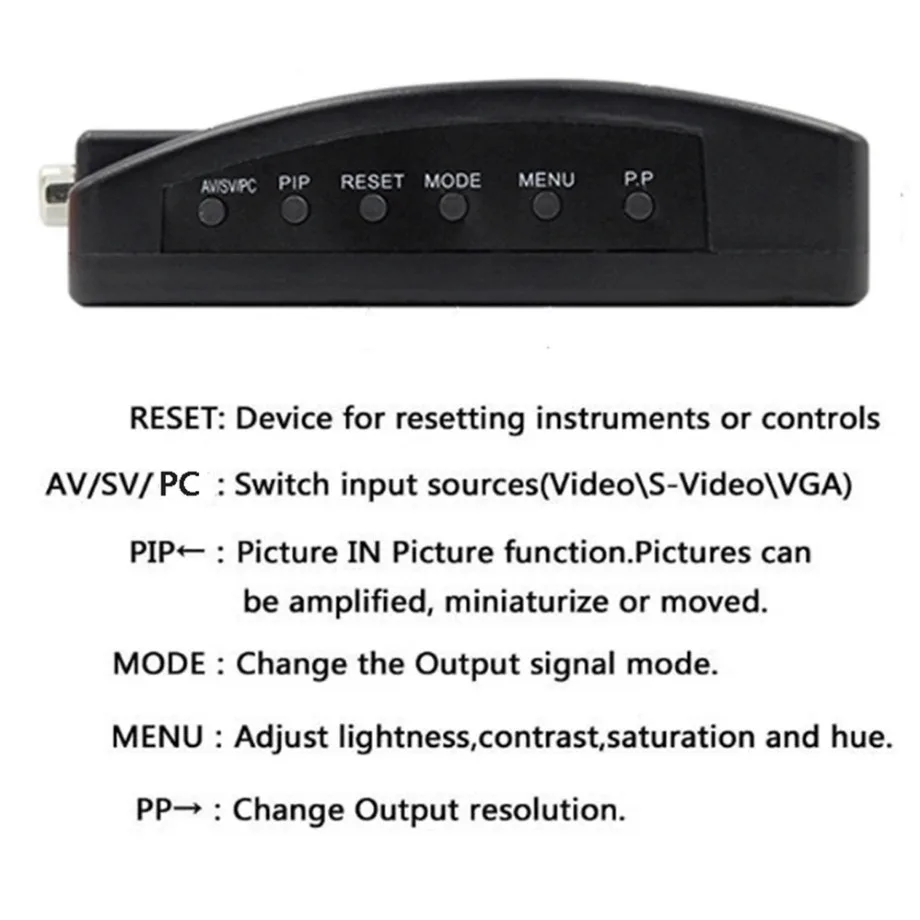 BNC S-Video VGA to VGA Video Converter 1080P BNC to VGA Output Adapter Digital S