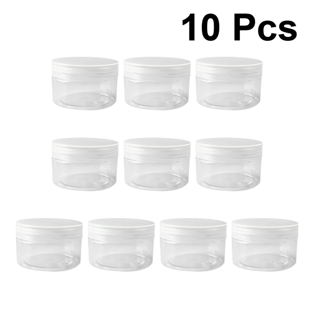 

10 Pcs Food Biscuit Biscuits Buttercream Makeup Containers Empty Emprt Case Jar