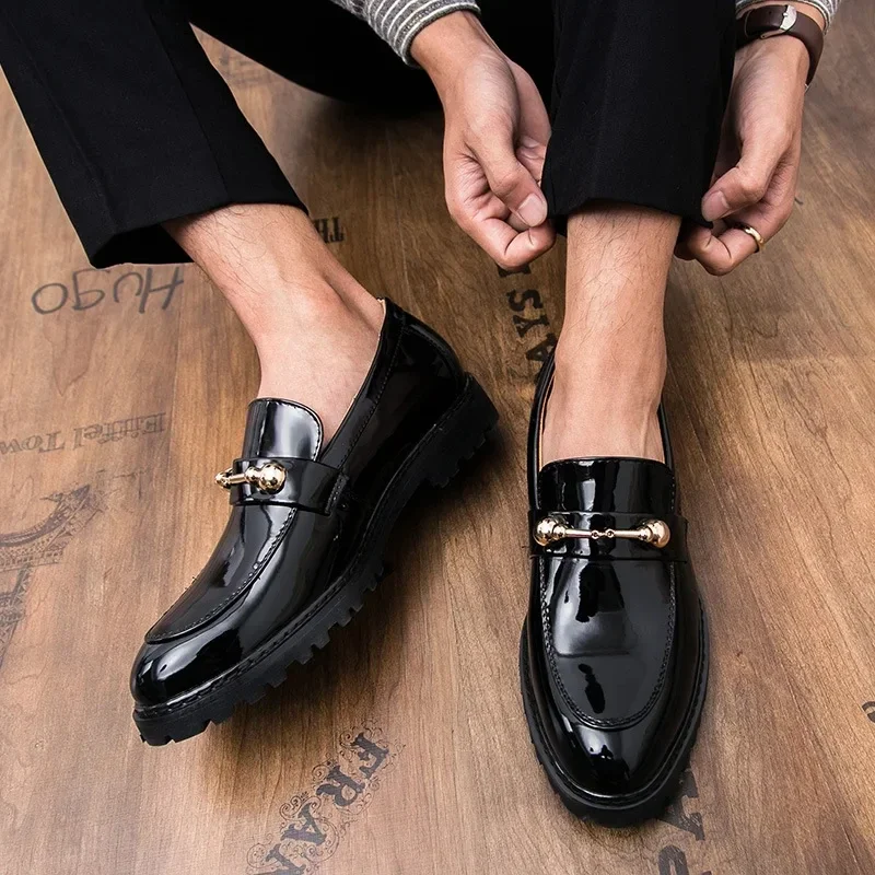 blue dress for baby girl Buy Romario Black Shiny Slip On Dress Shoes at in Style 9 main image 0