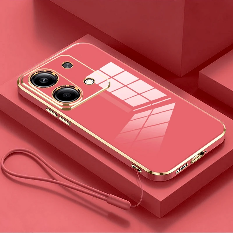 Luxury Plating Lanyard Silicone Case - Premium Soft Cover