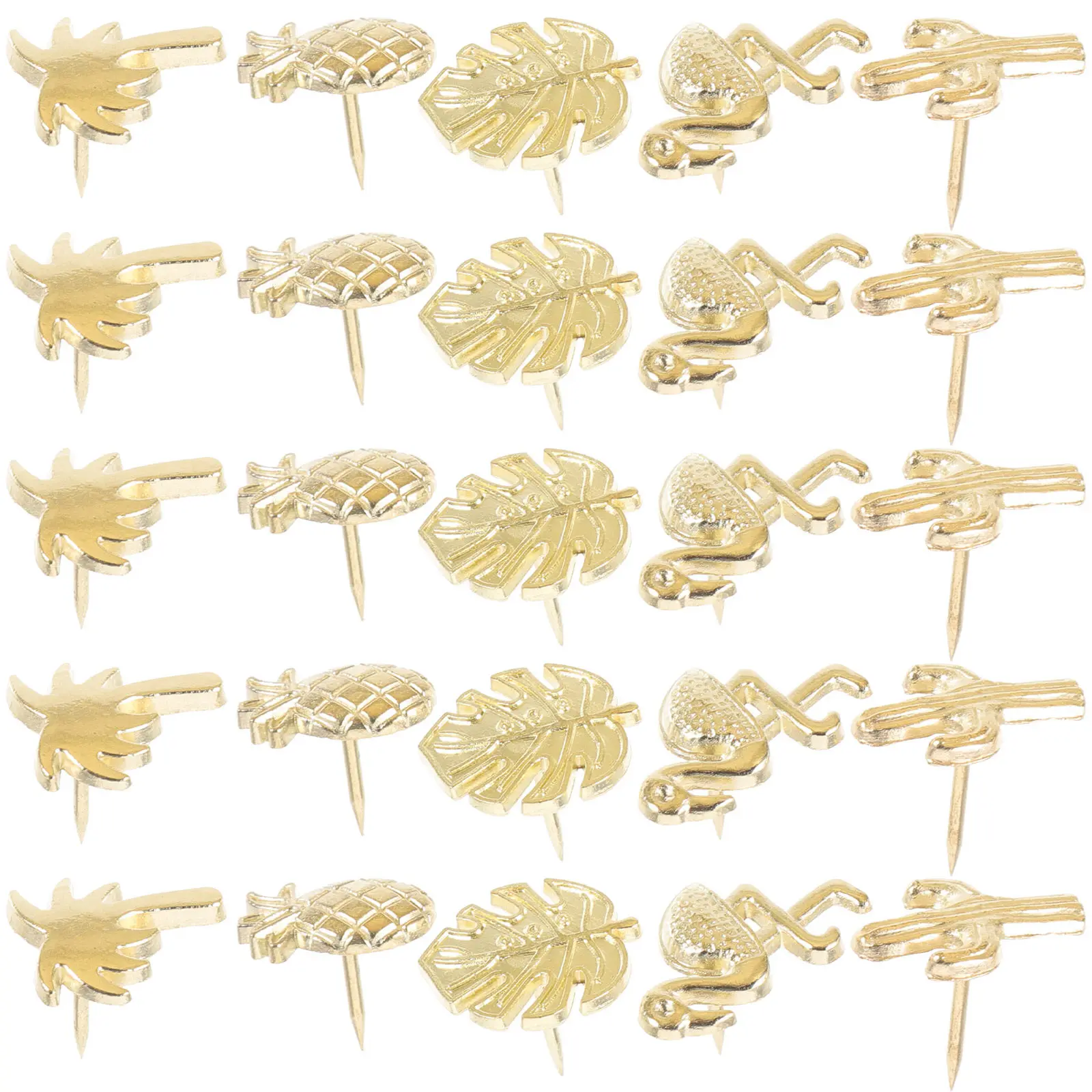 30Pcs 선인장 압정 창의적이고 섬세한 압정 휴대용 사무용품 게시판용 다기능 압정