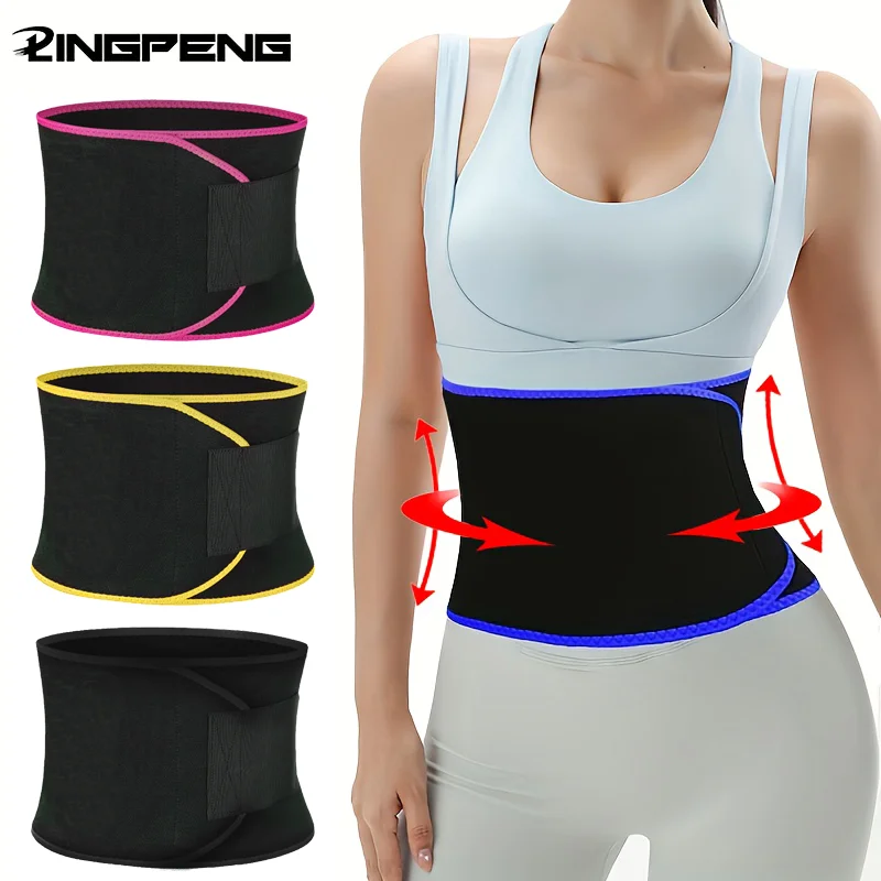 Sports Waist Shaping Belt Running Fat Burning Yoga Waist Protection Burst Sweatband Fitness Belt