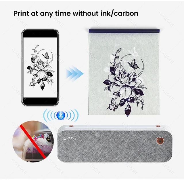 Peripage A4 Tattoo Stencil Printer for Tattooing Artists Bluetooth