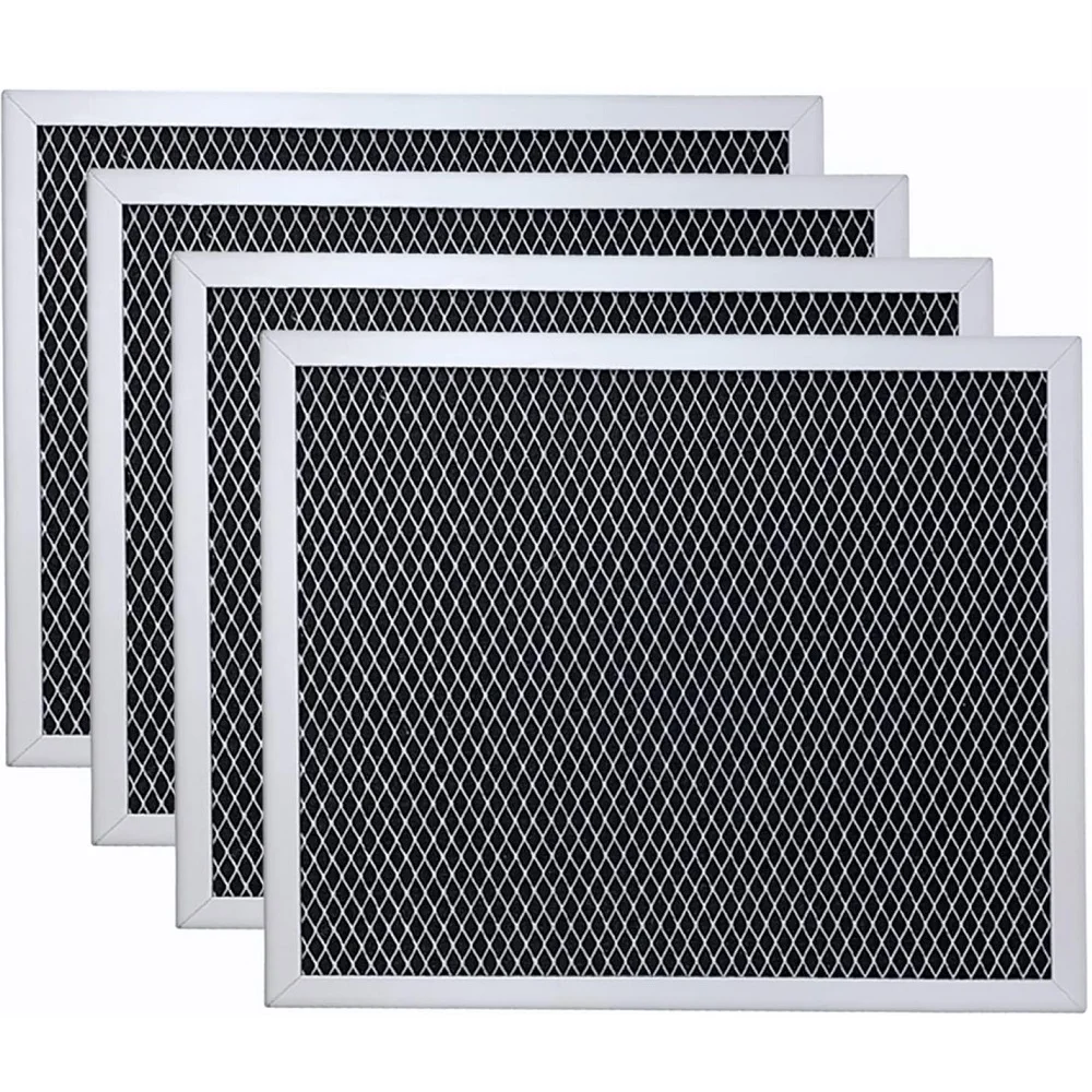 4 Pack Range Hood Filter 97007696 Aluminum Charcoal Combo Compatible with Whirlpool W10355450 Broan Nutone 6105C cooker hood filter range hood filter