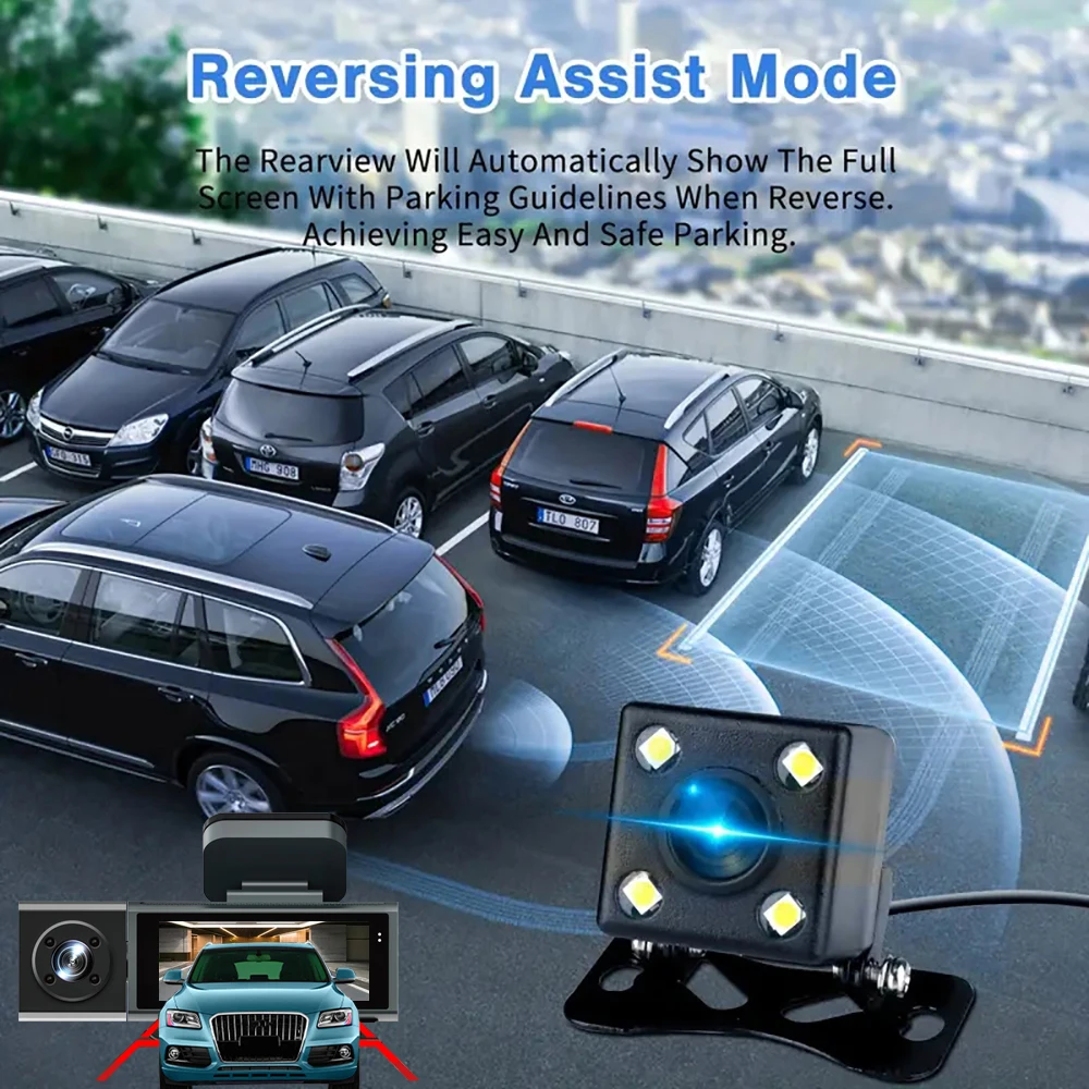 3Lens Car DVR 1080P HD Dash Cam for Cars WIFI Video Recorder Rear View Camera for Vehicle Night Vision Black Box Car Assecories