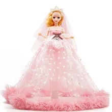

Fashion Barbie Dolls 40CM Wedding Dress Clothes Set Beautiful Princess Baby Girl Dolls DIY Toy Birthday Gift for Girls
