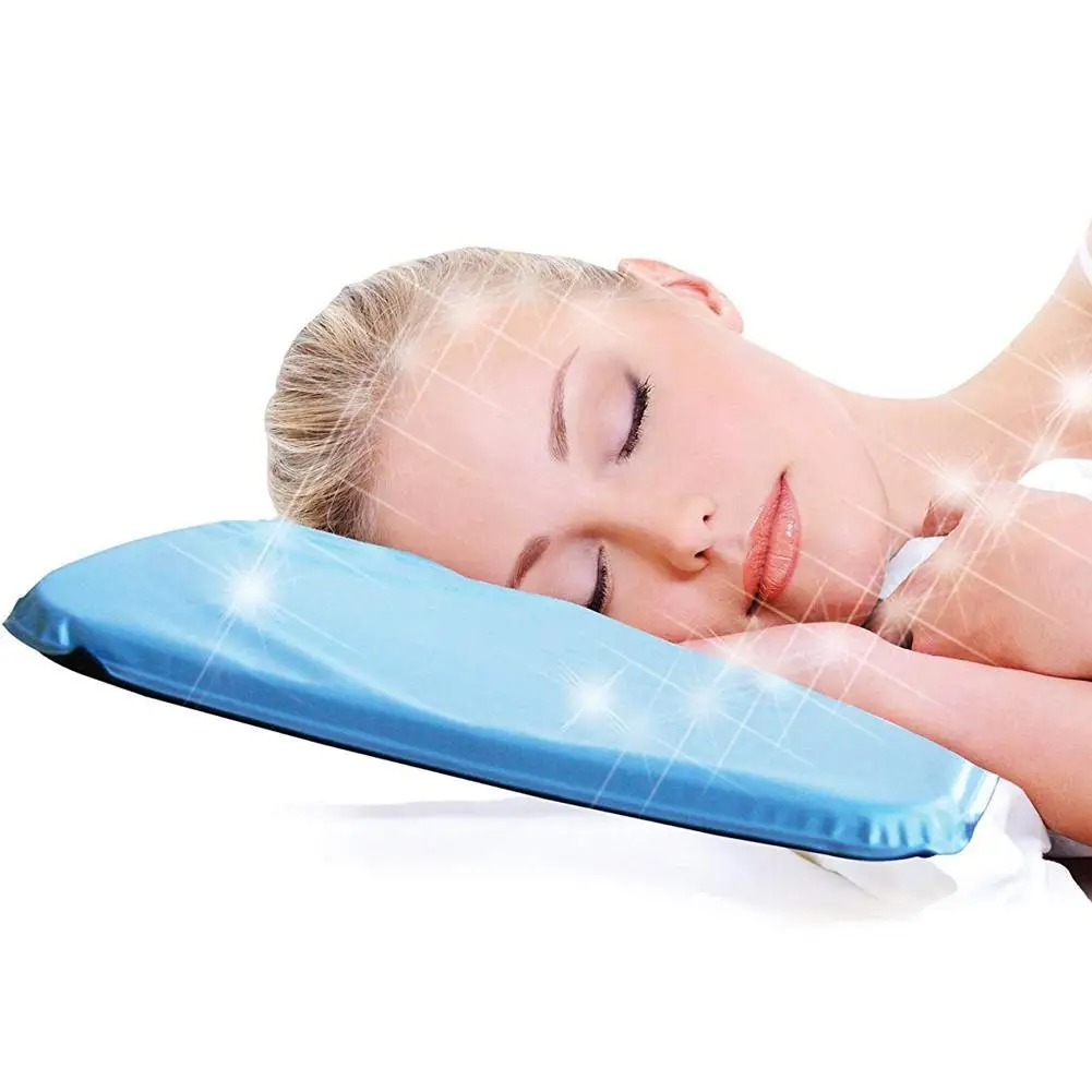 Description Picture 3 of item1pc Summer Ice Cold Pillow Massager Therapy Insert Mat Muscle Relief Cooling Gel Pillow Chillow Sleeping Aid Pad Neck PVC Pillow