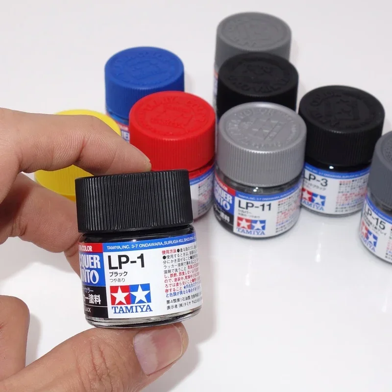TAMIYA Color Lacquer Paint LP-1 To LP-27 (82101-82127) Jars 10ml Nitro Oil-based Paint Pigment Model Kits Coloring Consumables