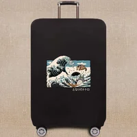 Luggage protective cover Travel Accessories Luggage Case Cover 18-32 Inch Wave Pattern Series Trolley Case Elastic Cover 4
