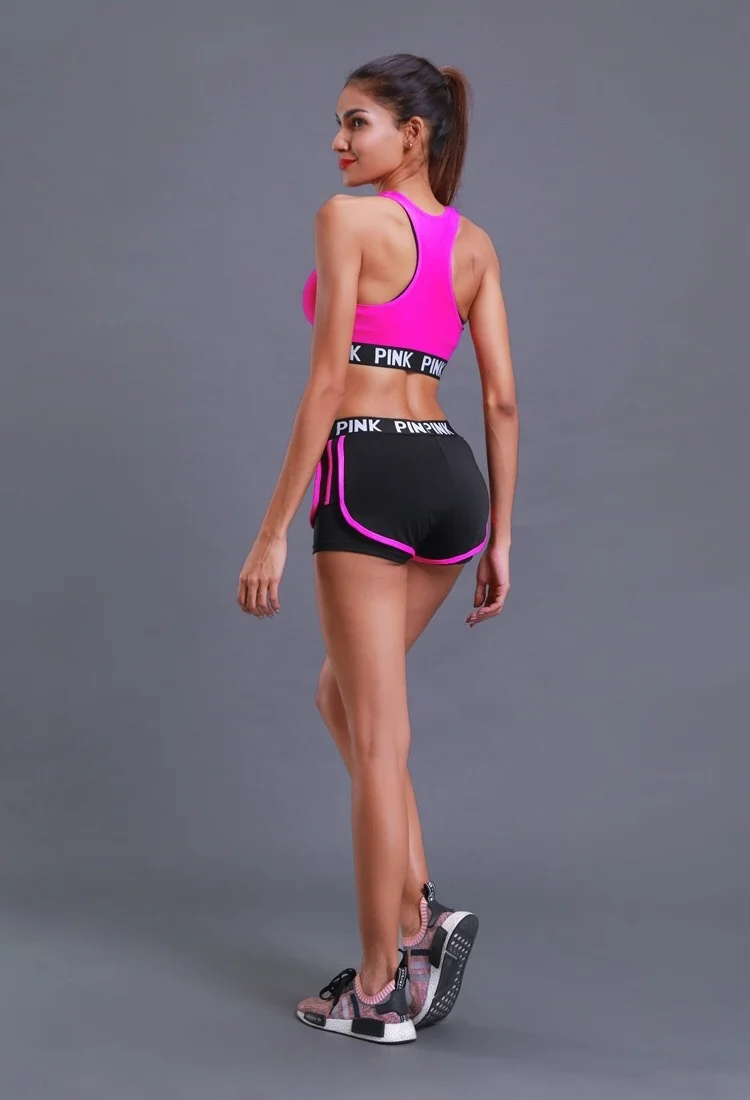 New Seamless Yoga Set Women lette Sportswear Two Piece Set Gym Shorts Suit Yoga Short For Women Workout Clothes Yoga Fitness Top