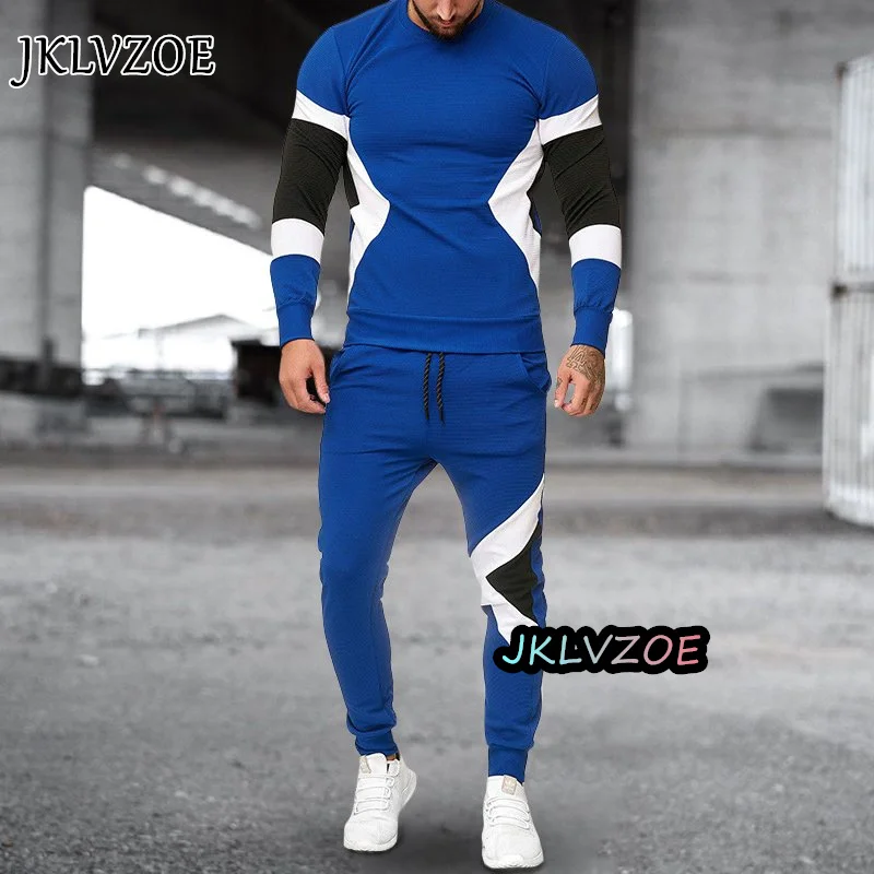 Autumn Fashion Oversized Sport Man Tracksuit Suit Long Sleeve Long Pants Sportwear Men's Street Two Piece Set Men Clothing