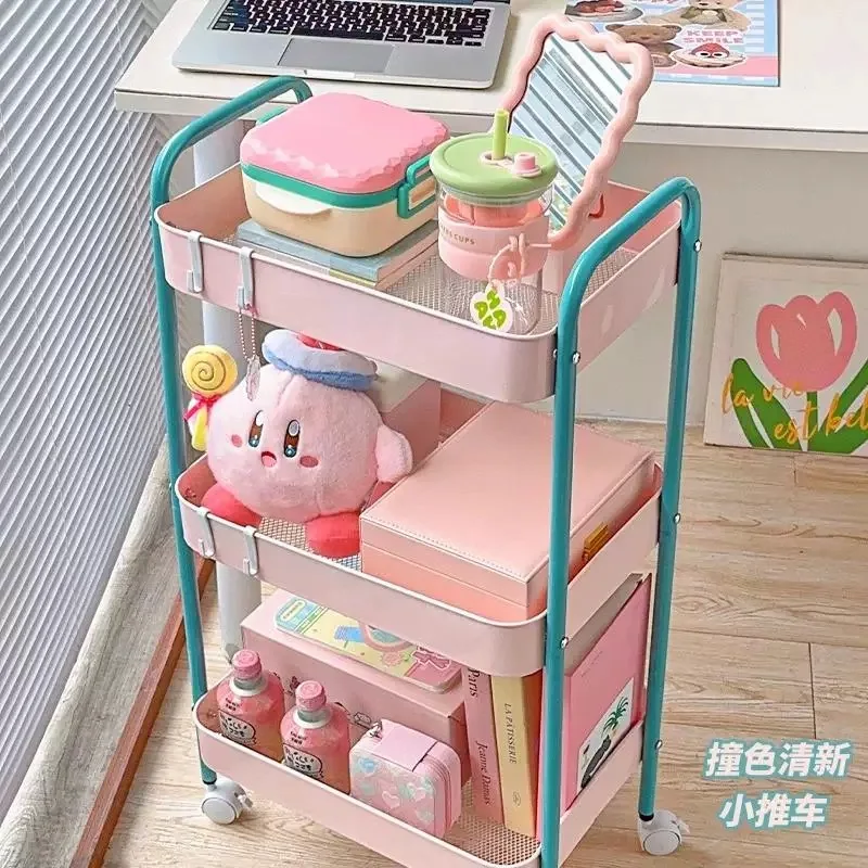 Trolley Storage Shelf Multi-layer Trolley Organizer Mobile Cosmetics Snack Storage Rack Bathroom Shelf rolling storage cart,storage rack