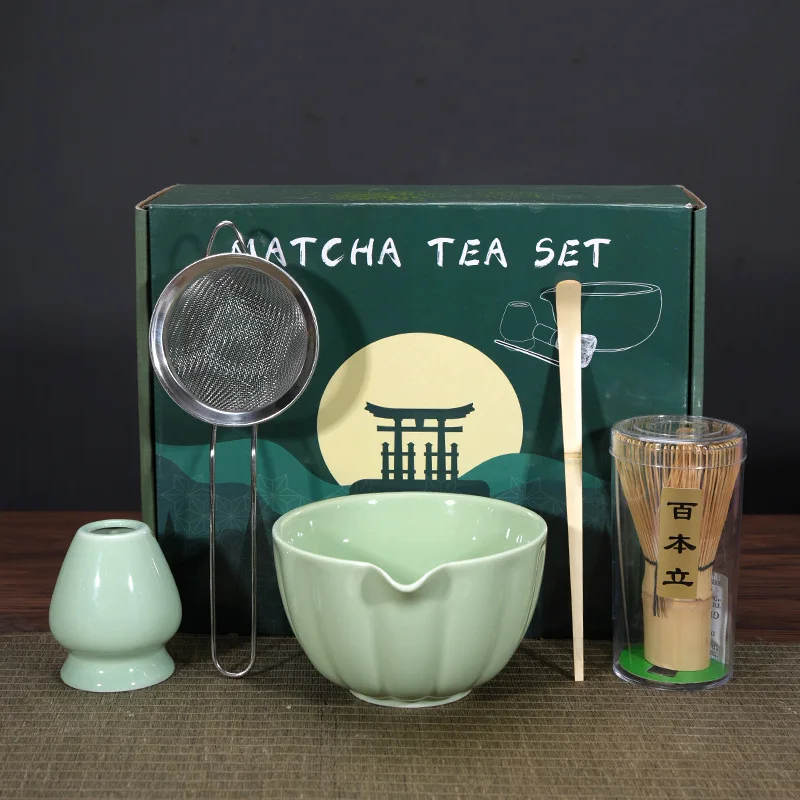 1/4/5 قطعة مجموعة ماتشا أنيقة ماتشا خفقت مجموعة تش...