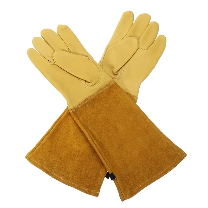 1 Pair Heavy Duty Gardening Rose Pruning Gauntlet Gloves Thorn Proof Long Sleeve Work Welding Garden Gloves 6