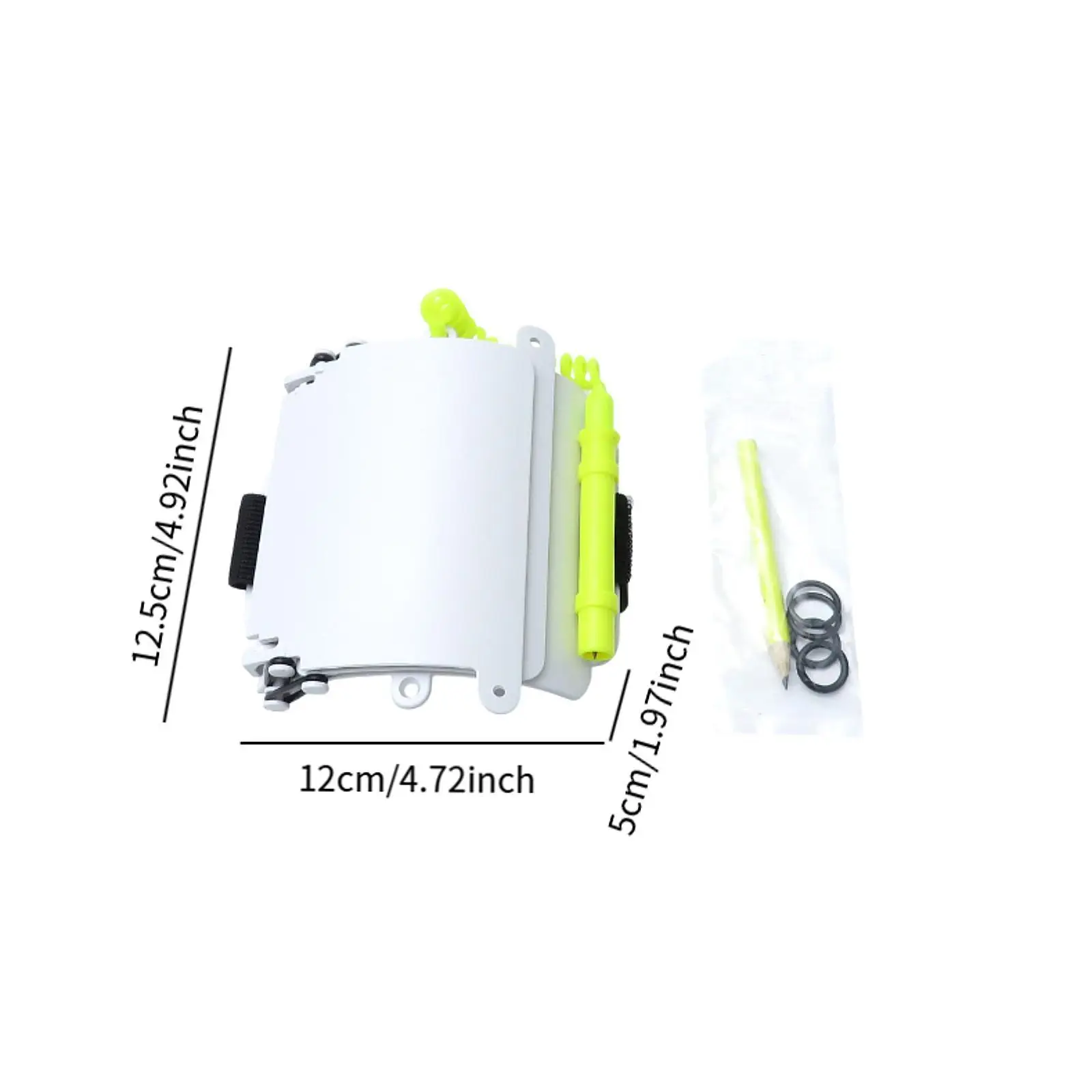 Scuba Diving Writing Slate with Arm Strap for Water Sports Dive Accessory Log Book Waterproof with 4 O Rings Replaceable Pencil