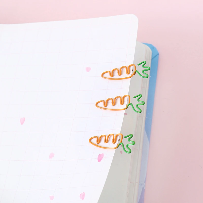 

Зажим для бумаги в форме фрукта и моркови, 10 шт.