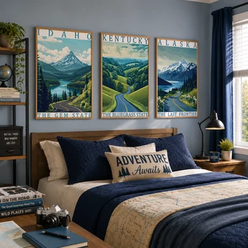 Quadro su tela estetico con immagini della natura, stile moderno, stampe di poster per la decorazione della parete di camera da letto e soggiorno