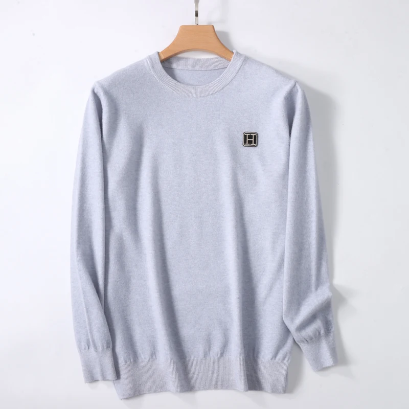 2025 maglione di cashmere autunno e inverno maglione di cashmere da uomo maglione da uomo ricamato lavorato a maglia maglione caldo con scollo a O 3