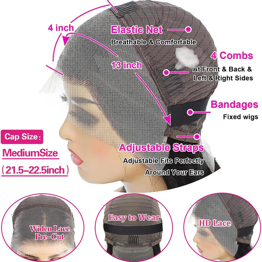 13x4 Bone Short Bob Wig Human Hair Lace Frontal HD Straight Bob Wig Human Hair Glueless Lace Frontal Bob Wigs ﻿