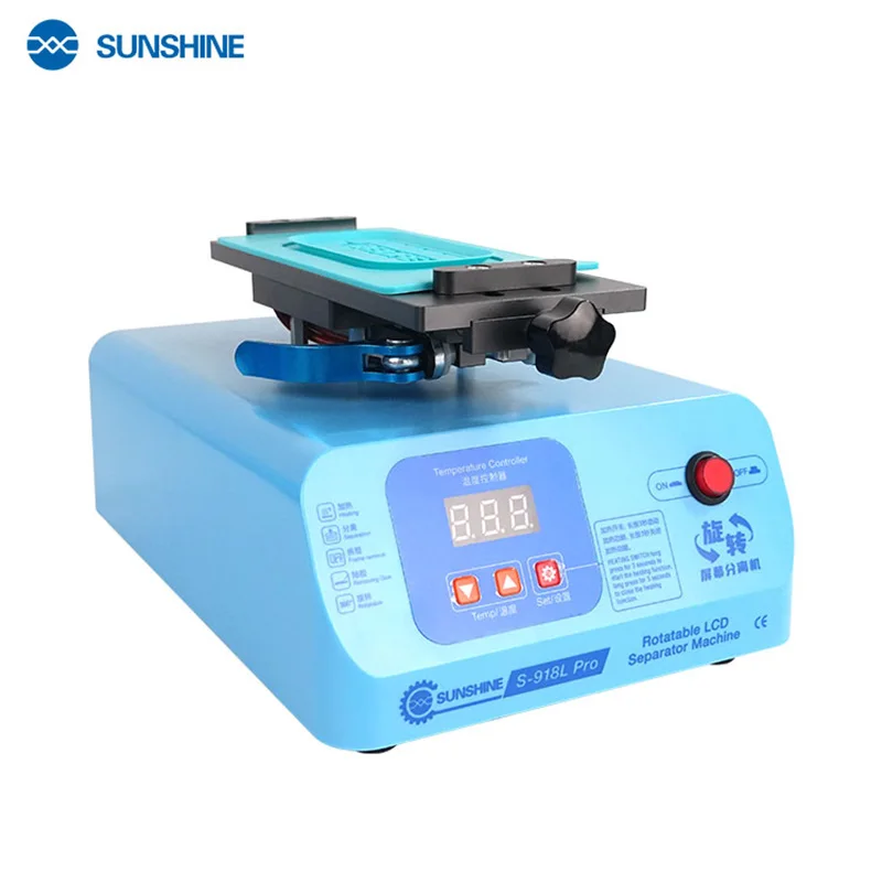 SUNSHINE S-918L Pro 7inch Rotate Hot Plate Separator Machine Strong Suction For iPhone Samsung LCD Display Repair Tool