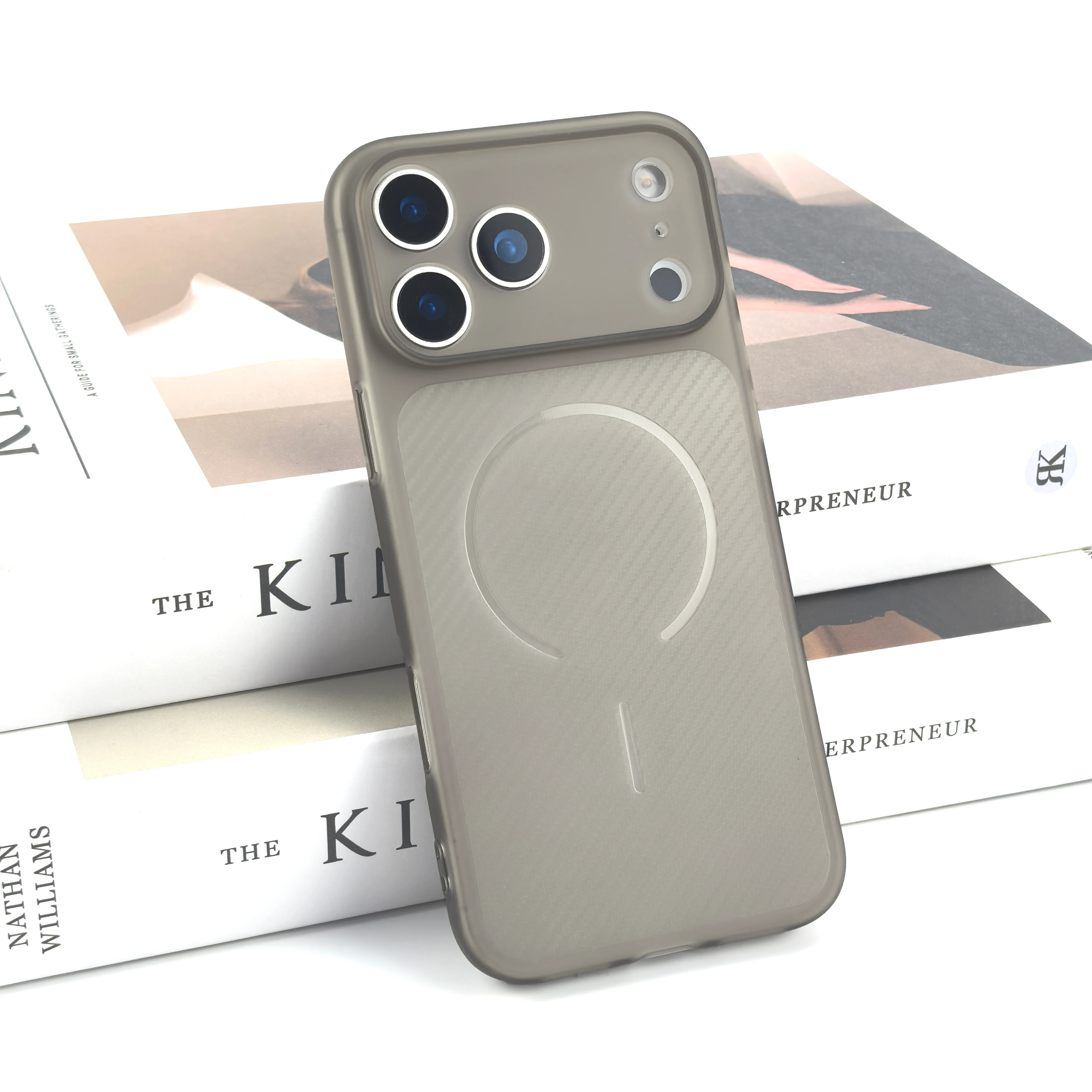 Frosted Translucent Carbon Fiber Texture Shockproof Phone Case