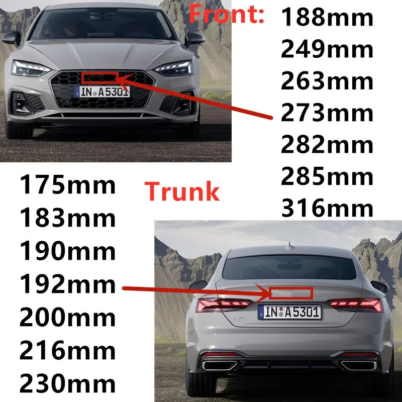 Car Emblem Sticker 4 Ring ABS Car Hood Front Bonnet Grill Rear Trunk For Audi A3 A4 A5 A6 A7 Q2 Q3 Q5 Q8 TT
