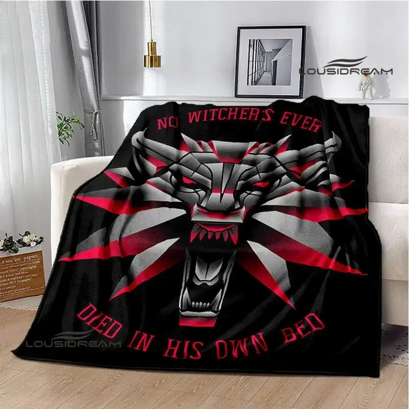 W-Witcher game Printing blanket Flange Warm blanket picnic blanket Home travel blanket bed linings Birthday Gift 3