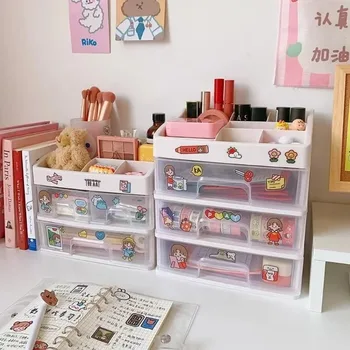 New Simple Dust-proof Household Multi-layer Cosmetics Jewelry Nail Polish Desk Sundries Drawer Sorting Storage Container Box