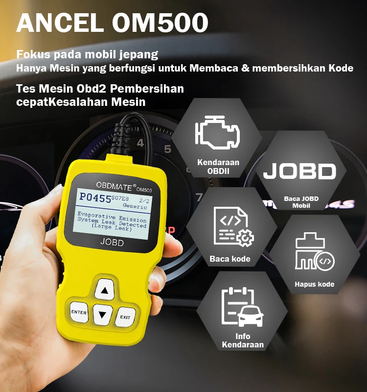 AUTOPHIX OM500 JOBD Scanner for Japanese Car 12V 16 pin OBD2 EOBD Diagnostics Tool Engine Check for Toyota/Honda/Nissan/Suzuki 4