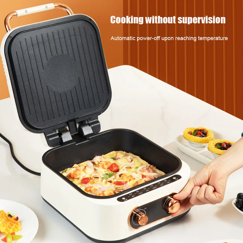 2in1 Electric Baking Pan Double-Sides Heating Folding Frying BBQ Grill Roasting Hot Pot Non-Stick Multi Function Cooker 6