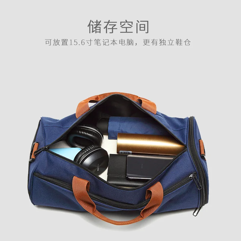 Women's Folding Round Hand Travel Bag Sports Gym Bags Men and Female Large-Capacity Luggage Bag Waterproof Yoga Bag Wholesale