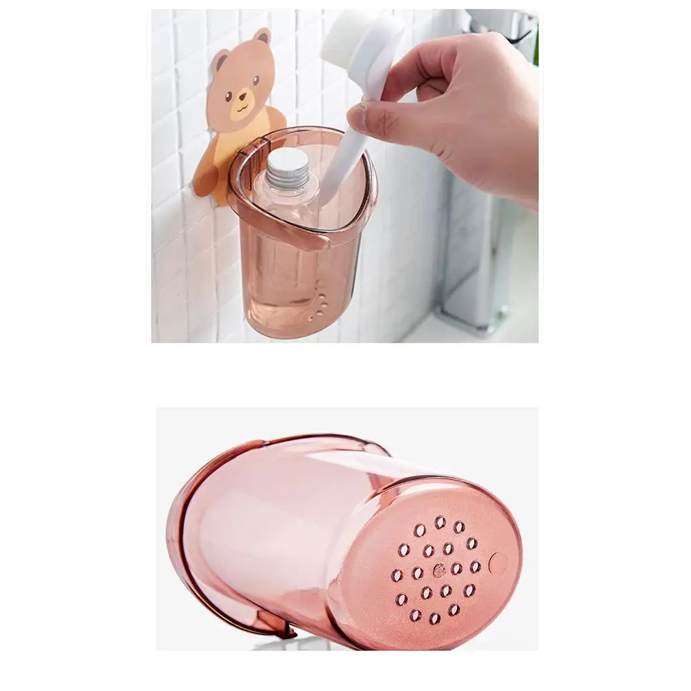 Bear Storage Cup Wall Mount Toothbrush Toothpaste Cup Holder toothbrush holder Case Storage Rack Stand For Child Home Bathroom