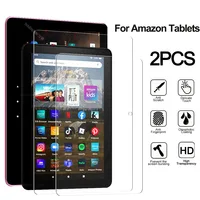 2Pcs HD Anti Scratch Tempered Glass Screen Protector For Amazon Kindle Fire HD 7 8 10 Kids Pro Plus 2022 2021 2020 Fire Max 11 1