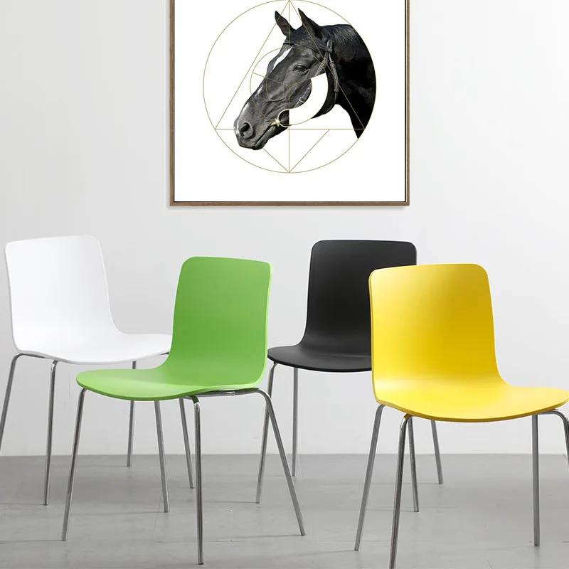Factory Direct Plastic Chairs Creative Simplicity Modern Dining Chairs Office Reception Coffee Shop Benches