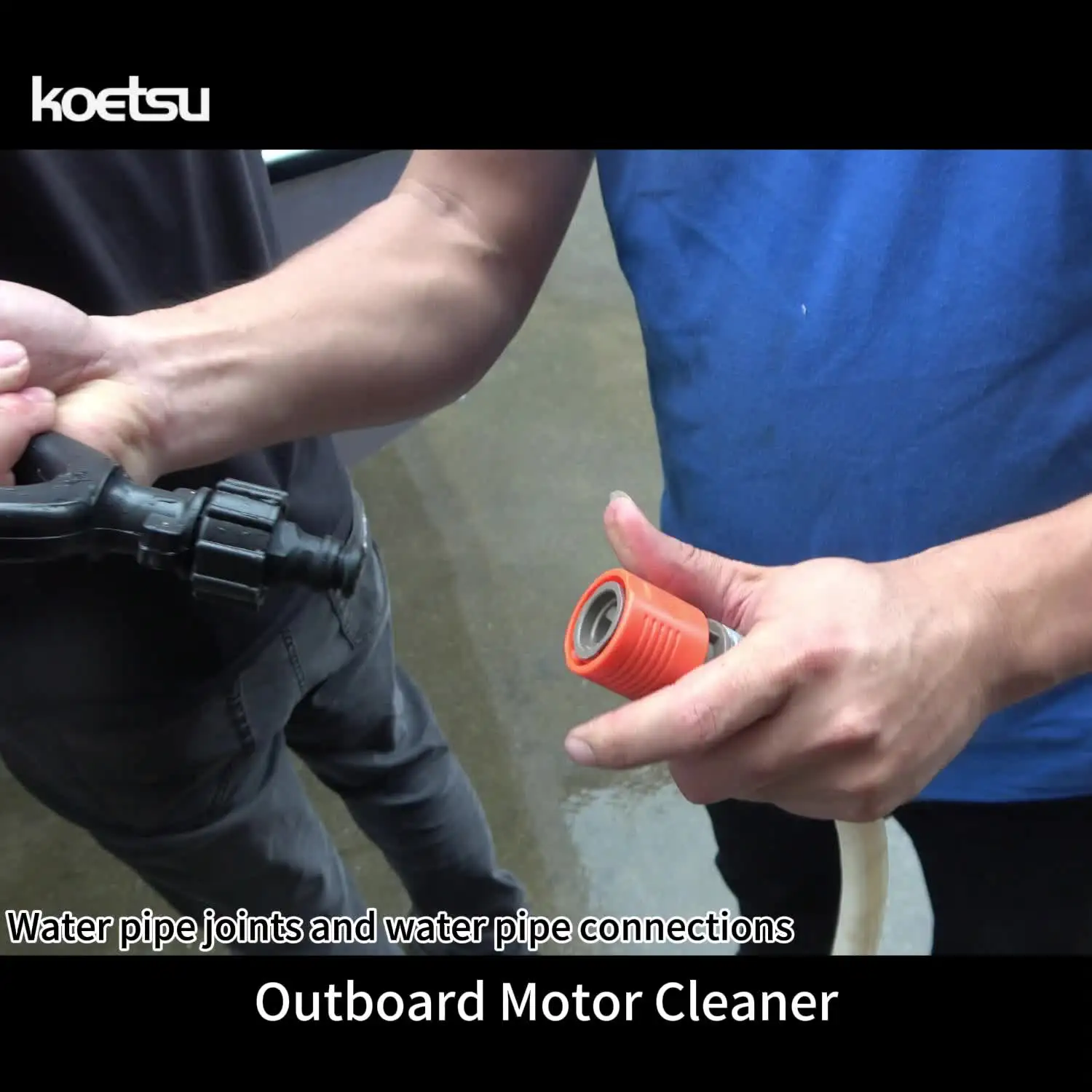 Buitenboordmotor Flusher, KIMISS Staallegering Buitenboordmotor Boot Motor Water Flusher Dual Feed Grote Rechthoekige Oorwarmers Snelle Verbinding