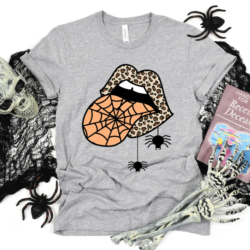 

Leopard Print Lips Graphic T Shirts Women Summer Tshirt Gothic Y2k Tops Female Harajuku Tee Shirt Ulzzang Ladies Streetwears